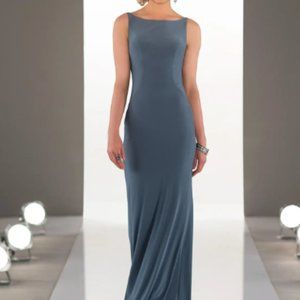 SORELLA VITA High-neck Backless Sheath Dress, Style 8880, Slate Grey, NWT